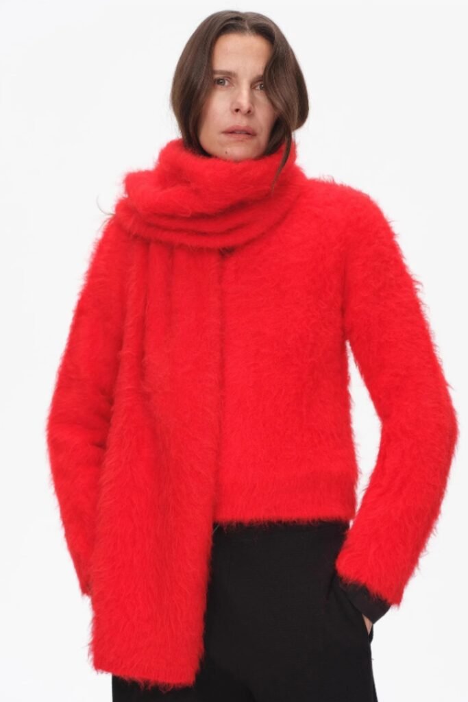 alpaca wool scarf, lightweight winter wrap, hypoallergenic cashmere alternative, soft cold-weather accessory, delicate drape scarf, luxury sustainable wool, minimalist neutral winter staple